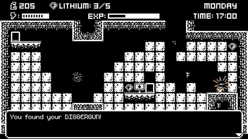 Diggergun grabbing a item