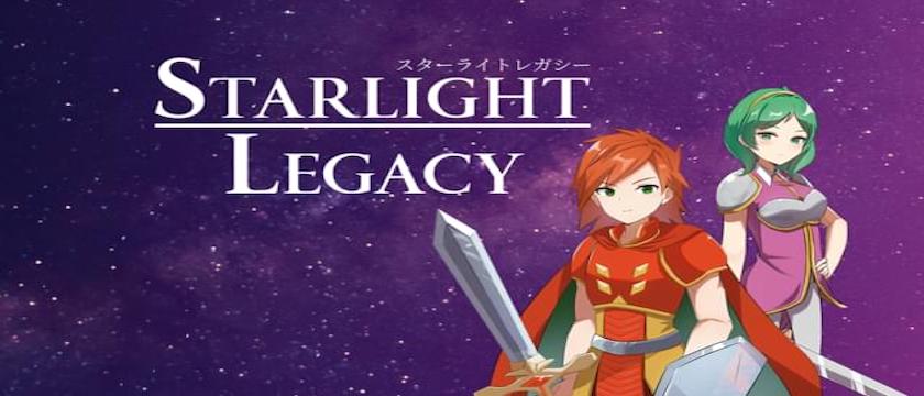 Simple header image for Starlight Legacy, with two anime-style girls, one wielding a sword.