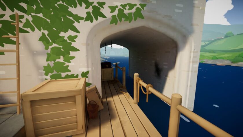 The telegraph box underneath the main boathouse next to the moorings.