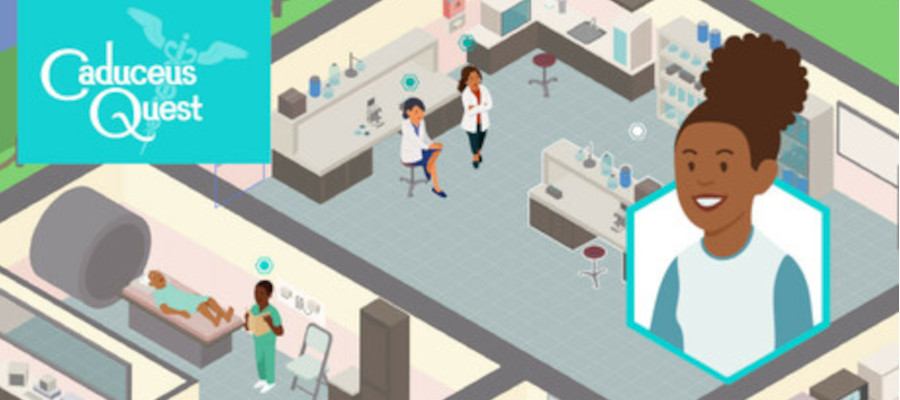 Caduceus Quest key art and logo