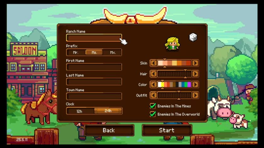 The character customisation menu. Published on LadiesGamers
