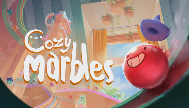 Cozy Marbles a very happy red marble