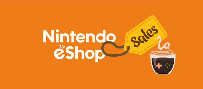 Simple text, on an orange background, of Nintendo eShop, with a tag saying sales, for the November 2025 eShop Sales article. Published on: LadiesGamers