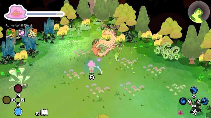 Primrose speaks to the Forest Spirit, an earthy brown beige dragon.