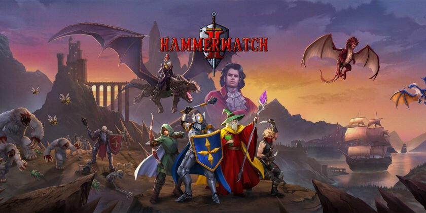 Hammerwatch II the heroes ready to raid a dungeon