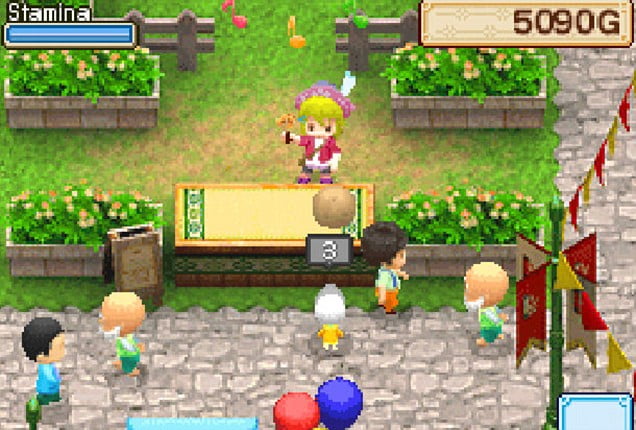Screenshot from the DS game Harvest Moon: Grand Bazaar. Published on LadiesGamers