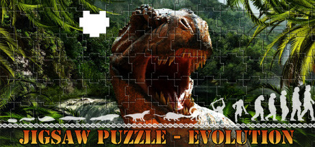 Jigsaw puzzle - Evolution showing a jigsaw puzzle of a dinosaur. Published on LadiesGamers
