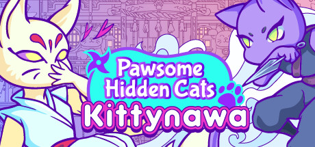 Pawsome Hidden Cats Kittynara two cats - yellow and purple