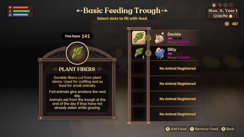 image shows the coop trough where you feed the animals