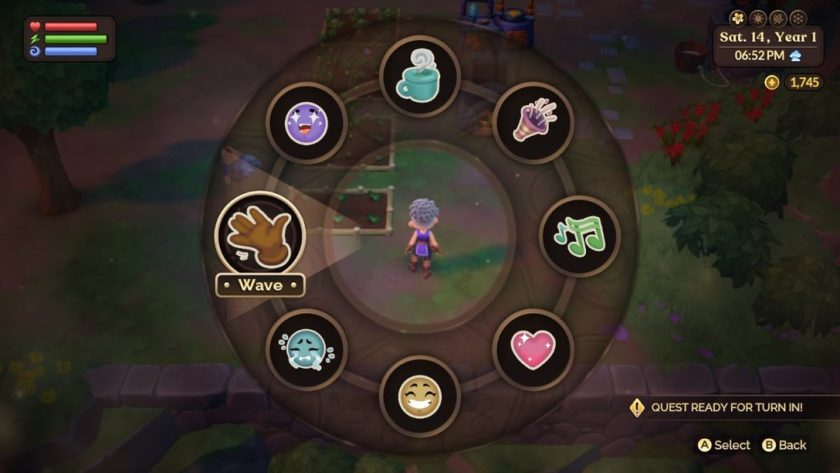 image shows the emote wheel that can be used to call your animals to you.