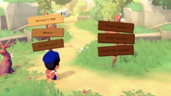 Mafate Character at a signpost crossroads