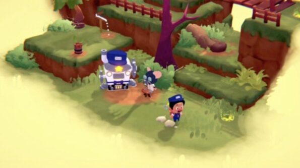 Mafate Cartoon characters in a whimsical landscape