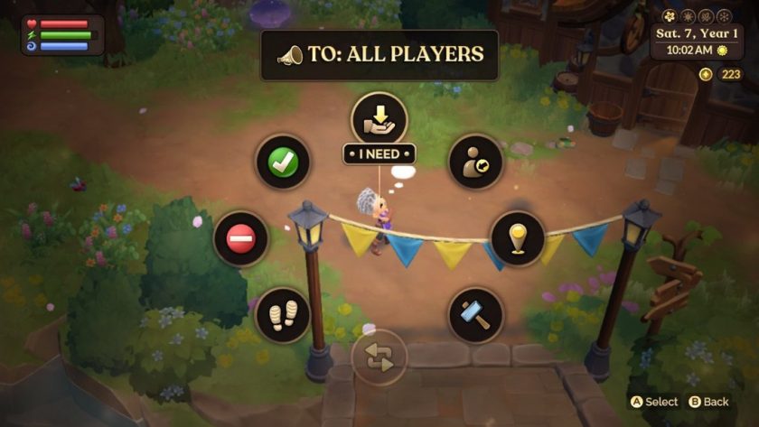 the in-game message wheel.