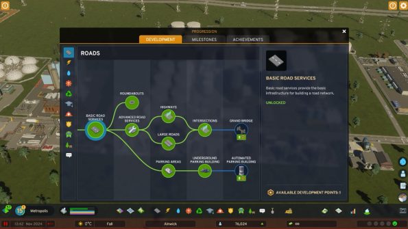 cities skylines development tree