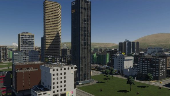 high density office skyscrapers