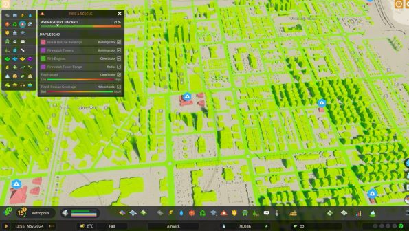 fire hazzard info screen