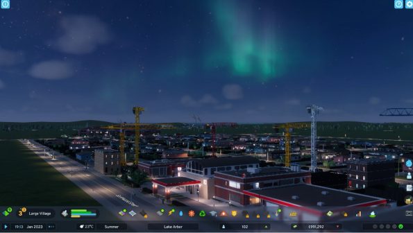 aurora borealis in the night sky