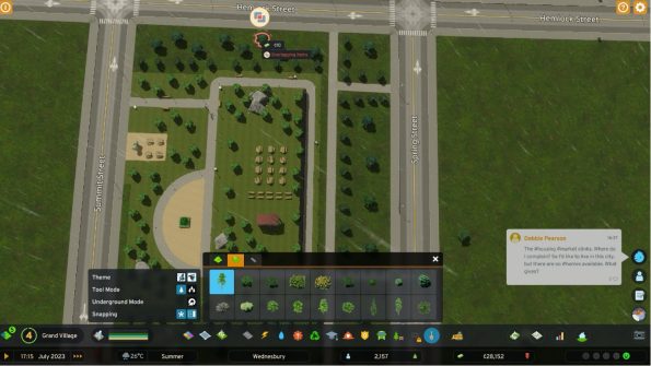 image shows thetrees and shurbs panel in Cities Skylines II