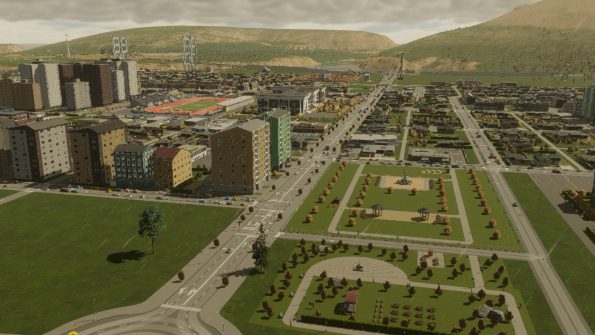 a park in a large city