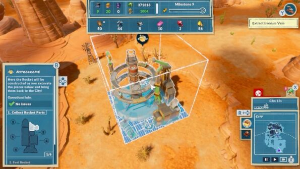 Find all the missing rocket pieces in the mines