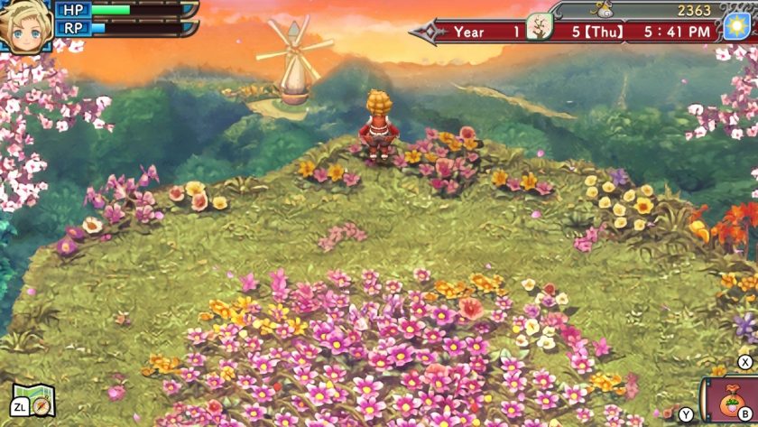 The view of one of the outlooks, in a spring setting