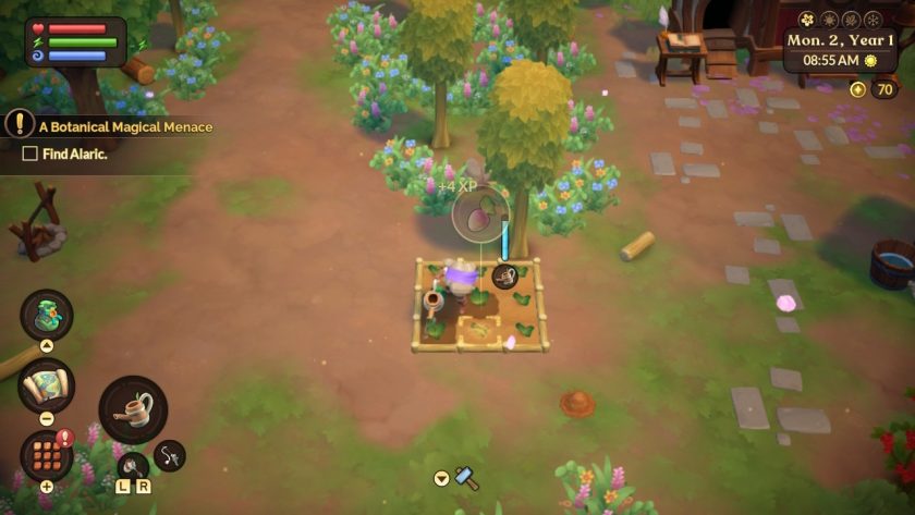 watering the crops at rhe homestead