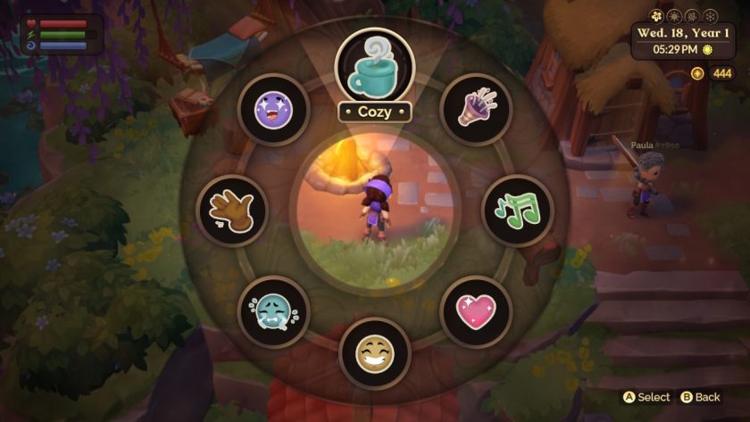 in-game emote wheel