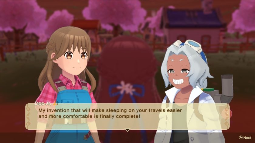 Best Games of 2023 The games protagonist and Doc Jr talking about an invention