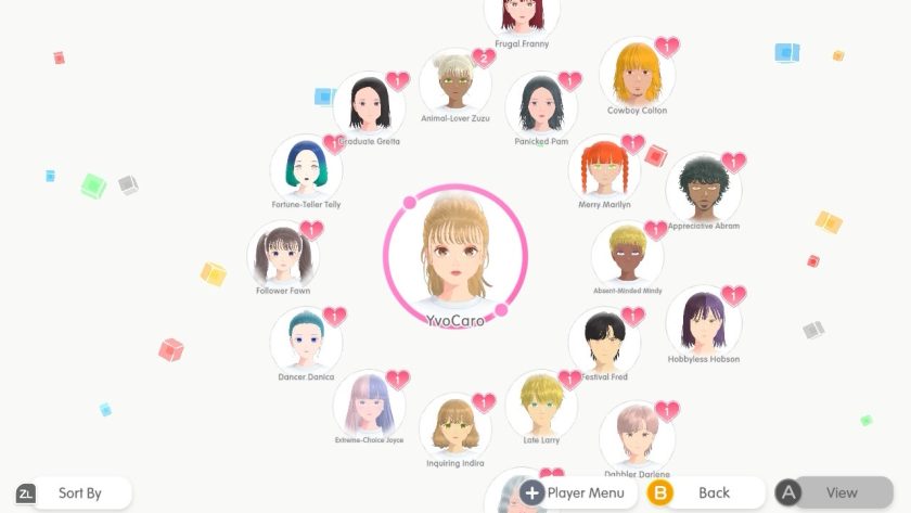 In My World you can also choose to show the in-game muses and their friendship levels