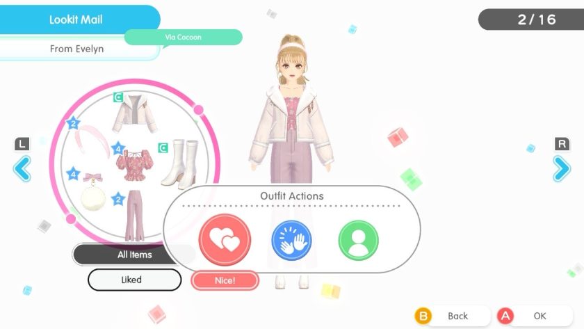 Online player Evelyn has made this lookit for me. I can give her various reactions and check her profile