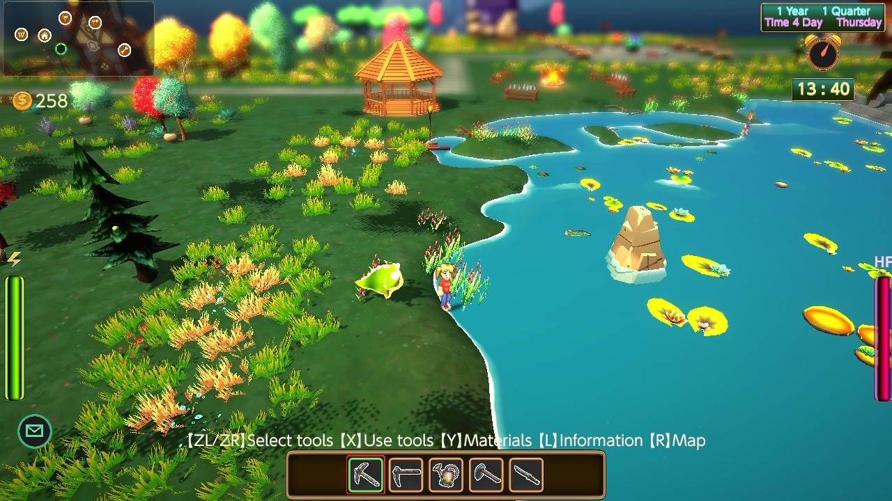 At at edge of a nice looking pond