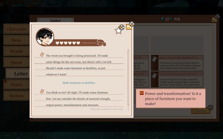 An example of the letters sent by blue paper crane