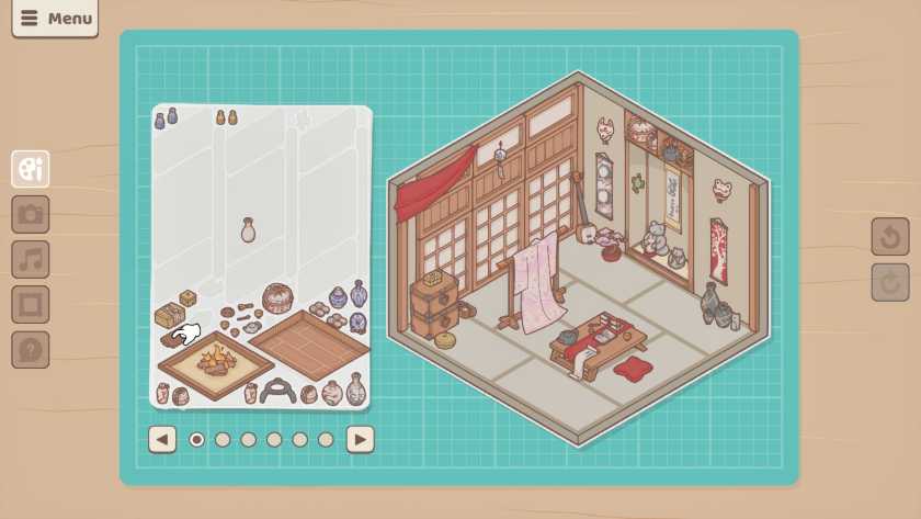 A decorated corner in Little Corners of a samurai's room.