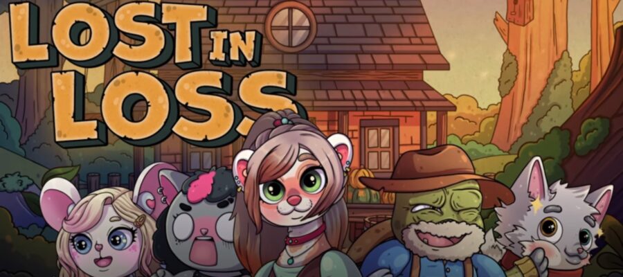 Promotional artwork for Lost In Loss showing characters from the town. Published on LadiesGamers