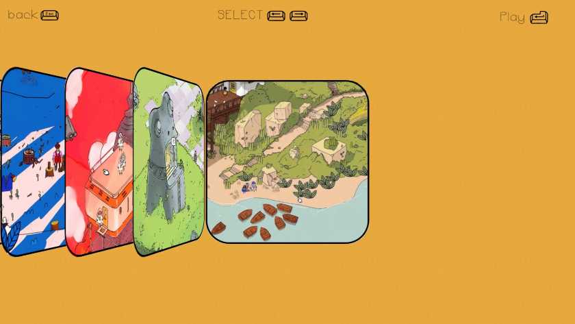 The wheel to choose a level in OVERLOOK.