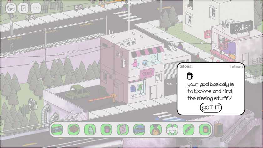 The tutorial screen in OVERLOOK doesn't have a next button anywhere.