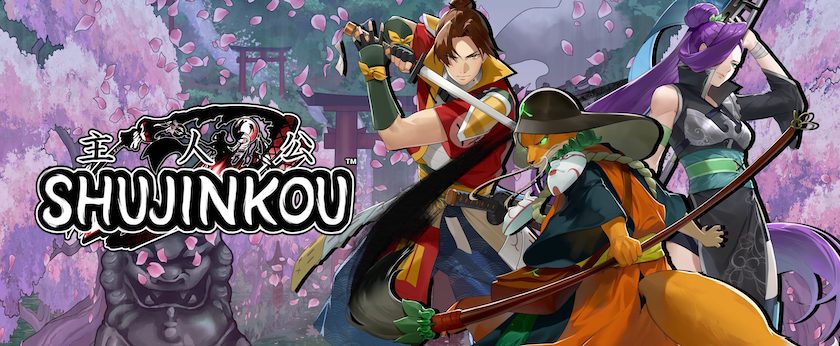 art header for Shujinkou featuring Shu, Jin, and Kou against cherry blossoms.