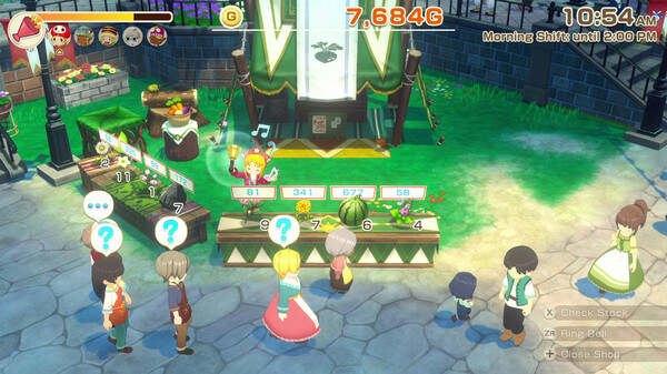 Example of the Bazaar in Story of Seasons Grand Bazaar on Saturdays
