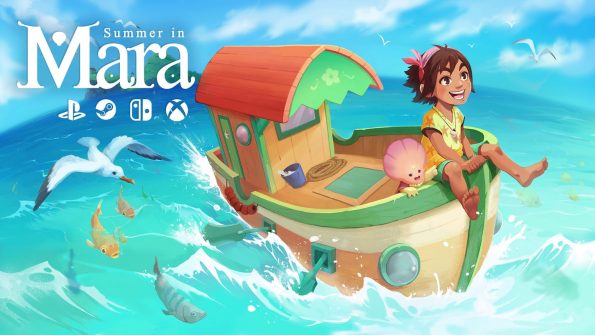 Summer in Mara shows the main character in a boat on the sea