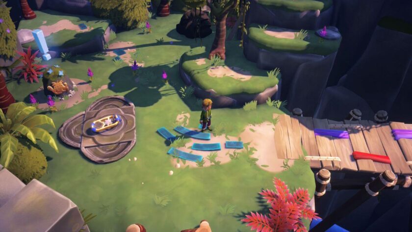 A Survival Kid standing between the first treasure stone and the bridge to get it back to camp. Published on: LadiesGamers