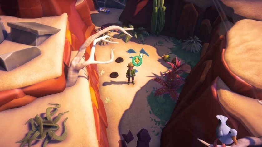 The character standing in the area where the fan plans are found, with the treasure stone visible in the background. Published on: LadiesGamers