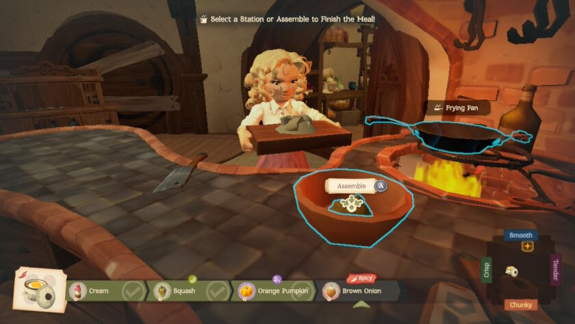 Screenshot of cooking in Tales of the Shire. Published on LadiesGamers
