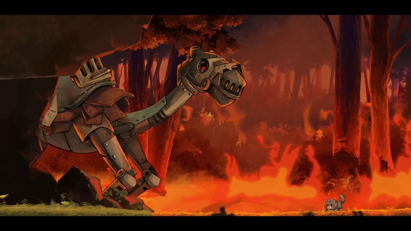 mech beast engages the princess in combat in princess of the water lilies