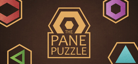 The Pane Puzzle the games title with some coloured panels round it